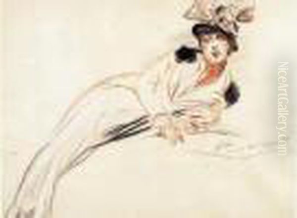 Miss Margareth Kelly Oil Painting by Paul Cesar Helleu