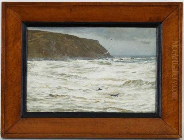 Coast Of Scotland Oil Painting by Charles Napier Hemy