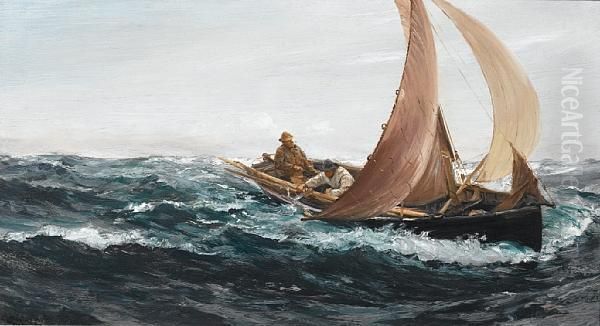 A Fair Wind Oil Painting by Charles Napier Hemy