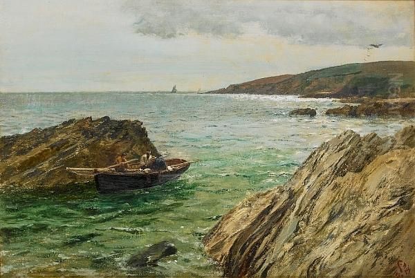 Waiting For The Tide Oil Painting by Charles Napier Hemy