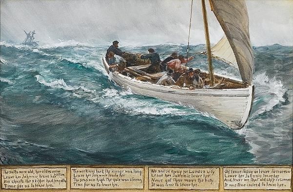 'a Sea Chanty' (sic) Oil Painting by Charles Napier Hemy