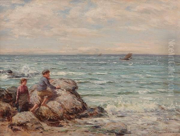 The Boat In Sight Oil Painting by Joseph Henderson