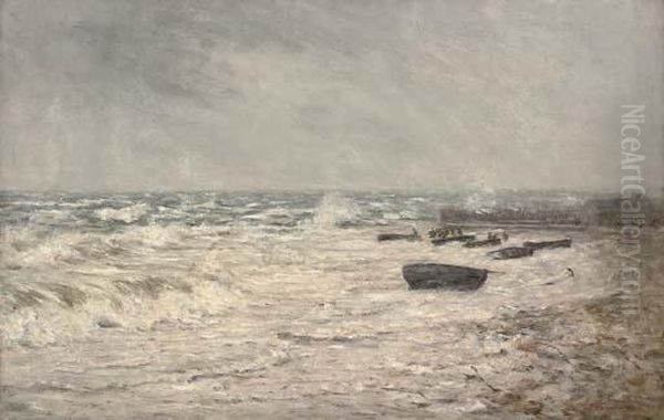 Storm At Ballantrae Oil Painting by Joseph Henderson