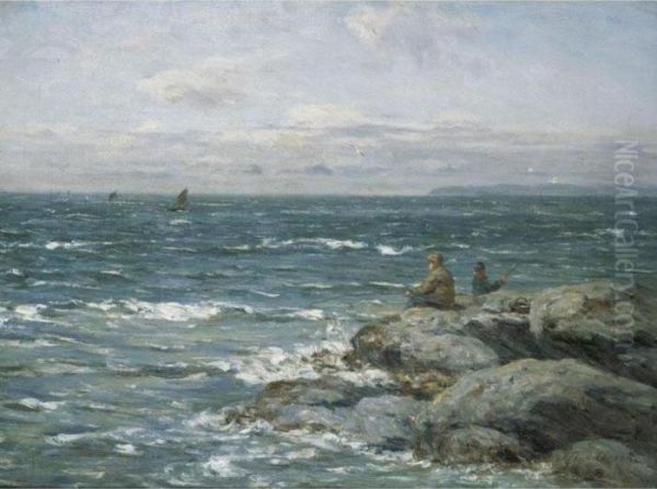 Fishing On The West Coast Oil Painting by Joseph Henderson