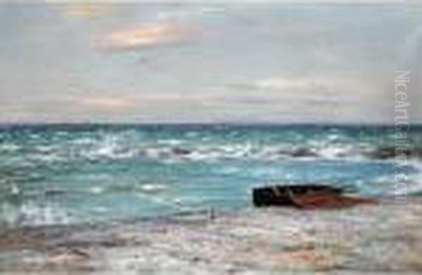 A Blustery Sea Oil Painting by Joseph Henderson