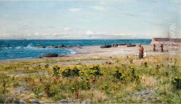 The Beach At Ballantrae Oil Painting by Joseph Henderson