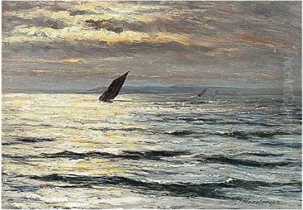 Sunset Over The Sea Oil Painting by Joseph Henderson