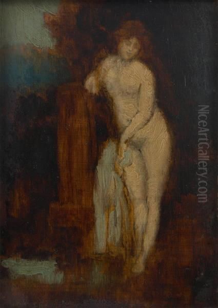 Jeune Femme A La Source Oil Painting by Jean-Jacques Henner