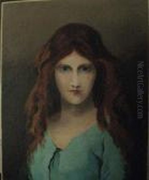 Jeune Fille Rousse Oil Painting by Jean-Jacques Henner