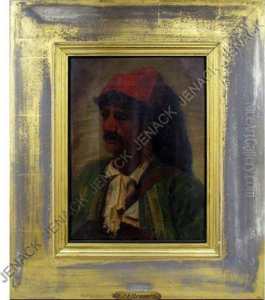 Man In Italiancostume Oil Painting by Jean-Jacques Henner