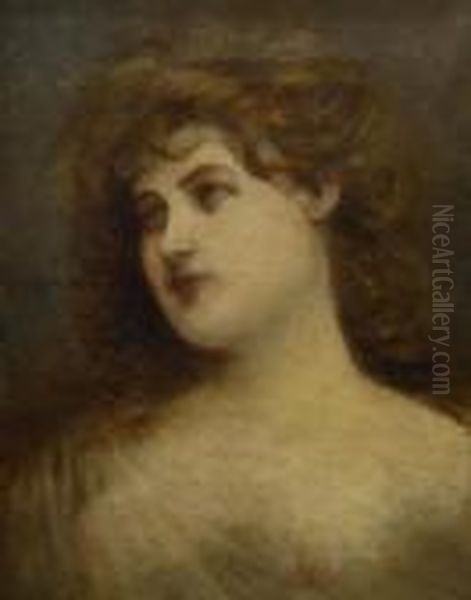 Portrait Of A Woman Oil Painting by Jean-Jacques Henner