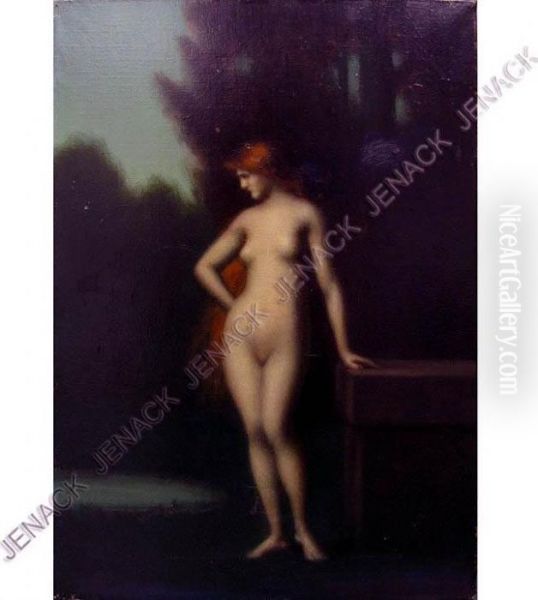 Nude In A Landscape Oil Painting by Jean-Jacques Henner