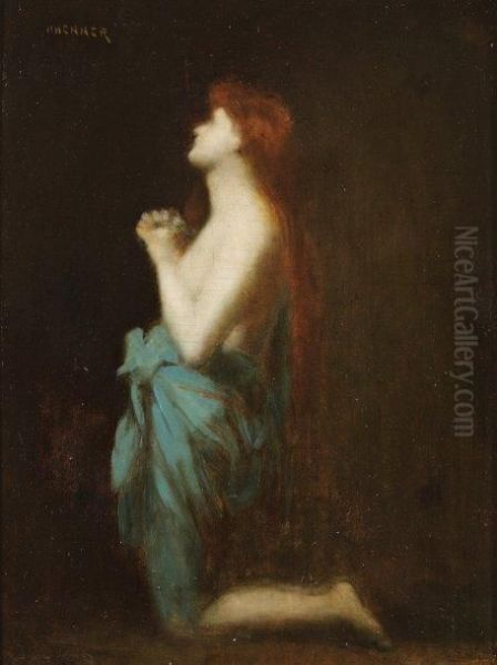 La Priere Oil Painting by Jean-Jacques Henner