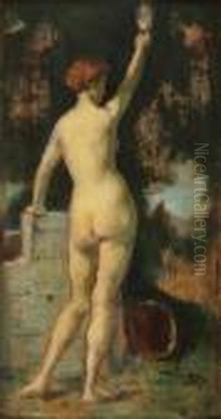 Esquisse Pour La Verite Oil Painting by Jean-Jacques Henner