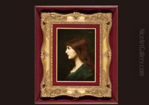 Jeune Femme Oil Painting by Jean-Jacques Henner