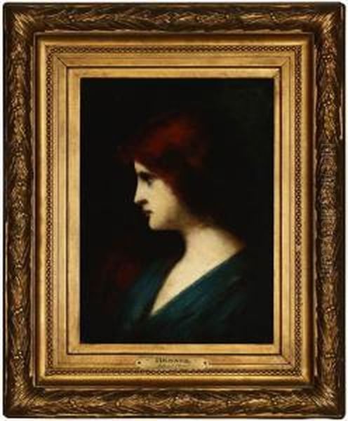 Ideal Head Oil Painting by Jean-Jacques Henner