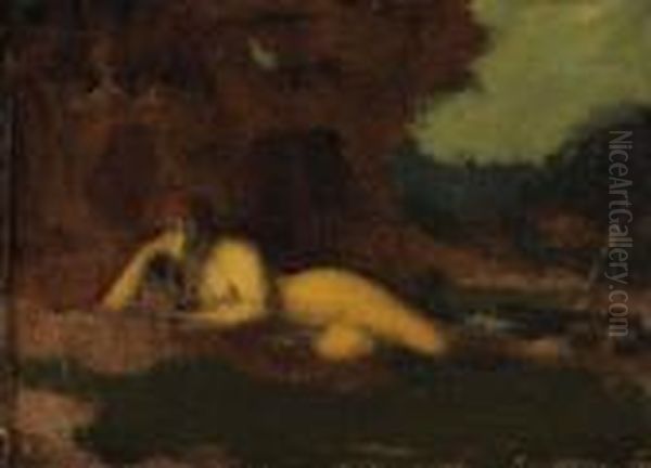 Nu Allonge Oil Painting by Jean-Jacques Henner