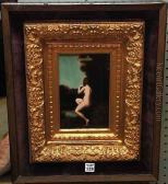 In Fabulous Gilt Shadow Boxframe Oil Painting by Jean-Jacques Henner