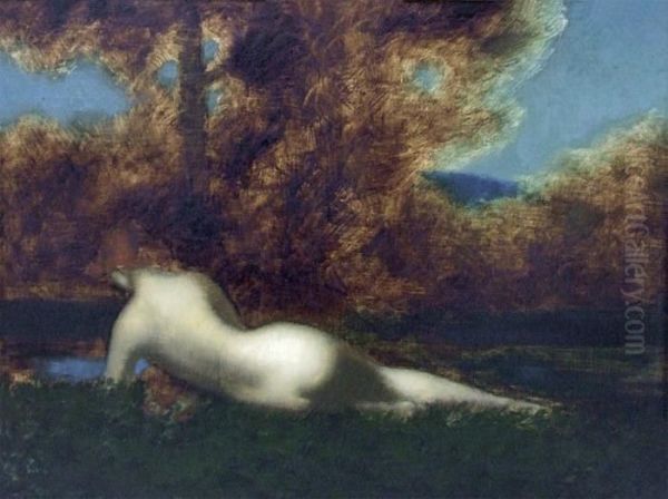 Nu Allonge Oil Painting by Jean-Jacques Henner