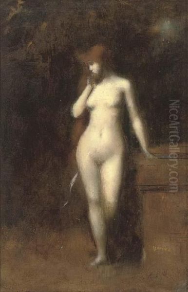 Nymphe A La Source Oil Painting by Jean-Jacques Henner