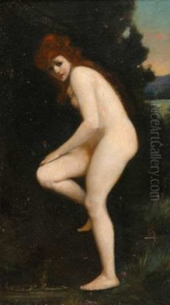 The Bather, Circa Oil Painting by Jean-Jacques Henner