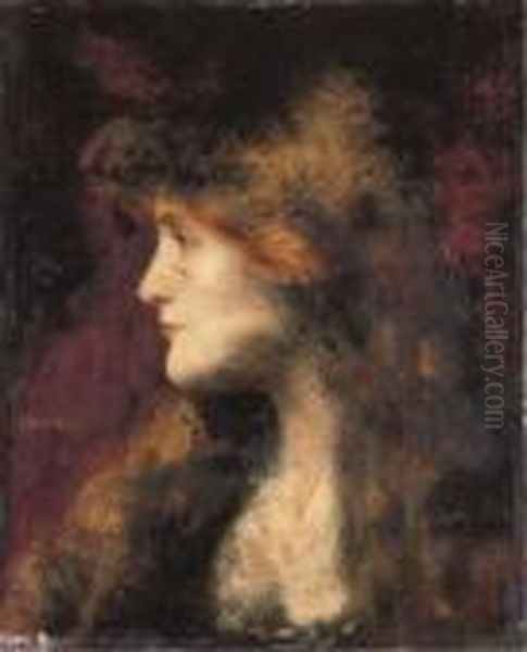 Portrait De Dame En Buste Oil Painting by Jean-Jacques Henner