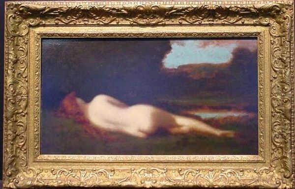 Reclining Nude In A Landscape Oil Painting by Jean-Jacques Henner