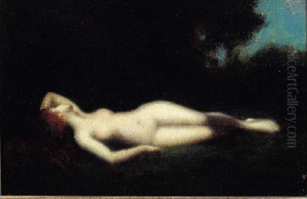 Nu Dans Un Paysage Oil Painting by Jean-Jacques Henner