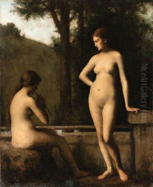 L'idylle Oil Painting by Jean-Jacques Henner