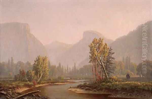 Riding Through Yosemite Oil Painting by William Lewis Marple