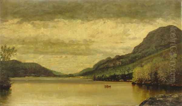 Boating on the Lake Oil Painting by Nelson Augustus Moore