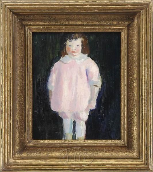 Girl Inpink Oil Painting by Robert Henri