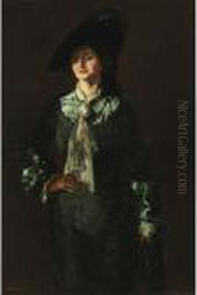 Zenka (portrait Of Eugenie Stein) Oil Painting by Robert Henri