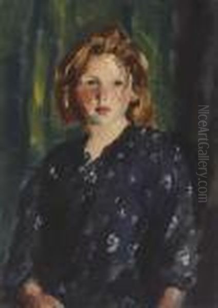 Portrait Of A Girl Oil Painting by Robert Henri