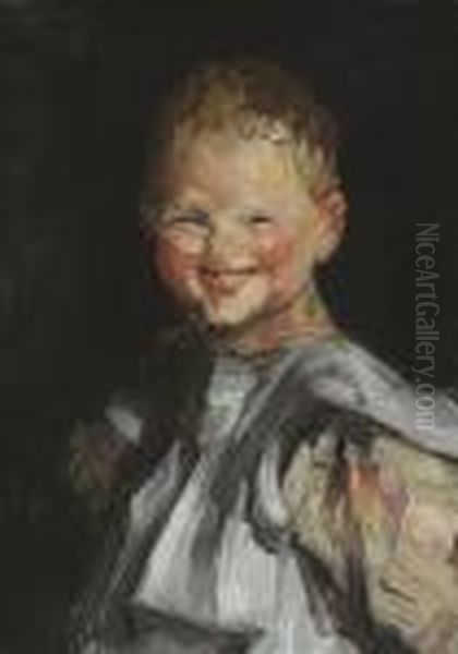 Laughing Child Oil Painting by Robert Henri