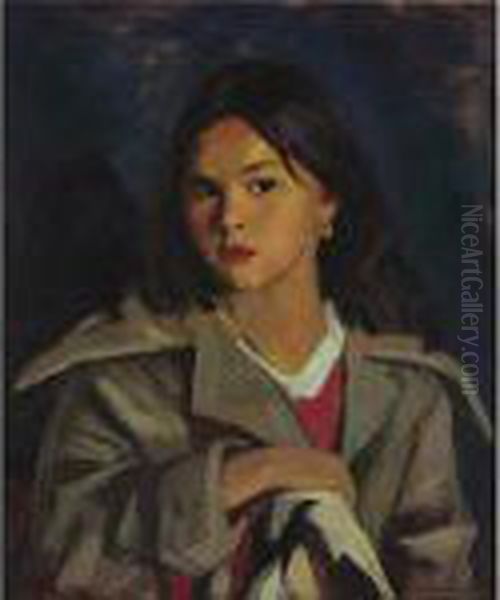 Berna Oil Painting by Robert Henri