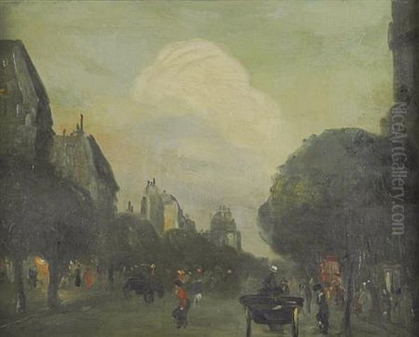 Boulevard Montparnasse - The Cloud Oil Painting by Robert Henri