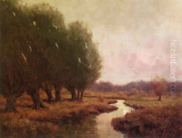 Landscape with Stream Oil Painting by Royal Hill Milleson