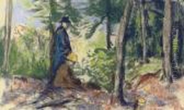 Sketchers In The Woods Oil Painting by Robert Henri