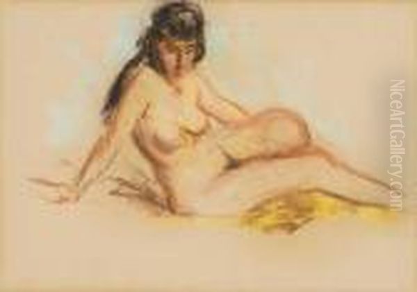 ''reclining Nude'' Oil Painting by Robert Henri