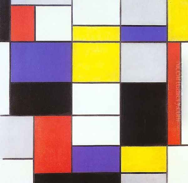 Composition A Oil Painting by Piet Cornelis Mondrian