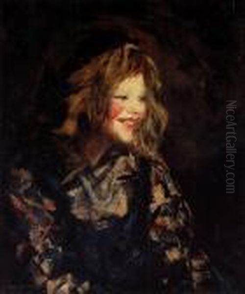 Spanish Urchin (laugh Cheek) Oil Painting by Robert Henri