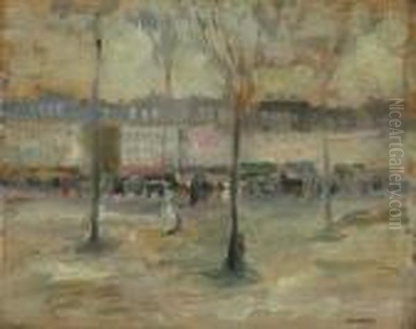 Paris Houses Oil Painting by Robert Henri