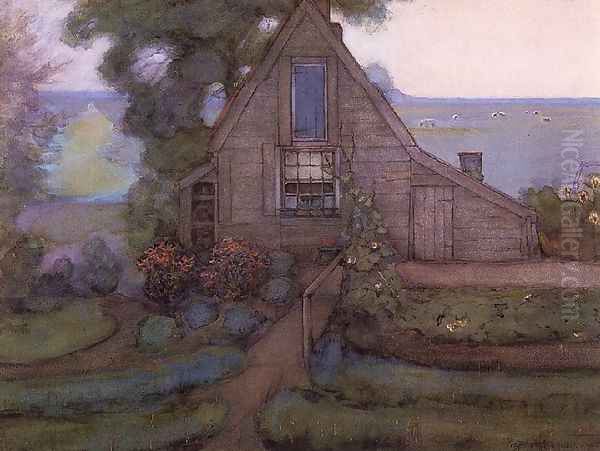 Solitary House Oil Painting by Piet Cornelis Mondrian