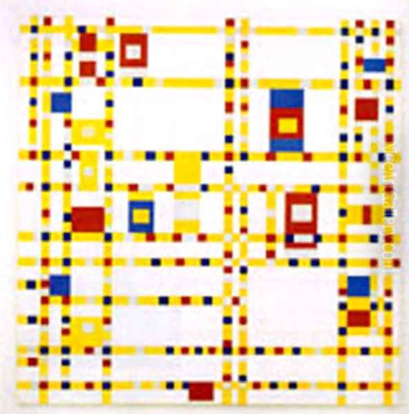 Broadway Boogie Woogie 2 Oil Painting by Piet Cornelis Mondrian