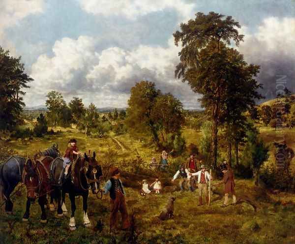 The garden of England Oil Painting by George William Mote