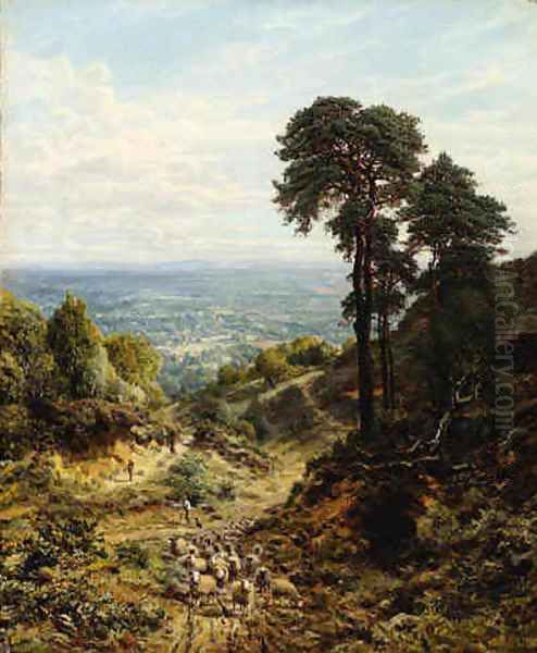 Tending the Flock Oil Painting by George William Mote