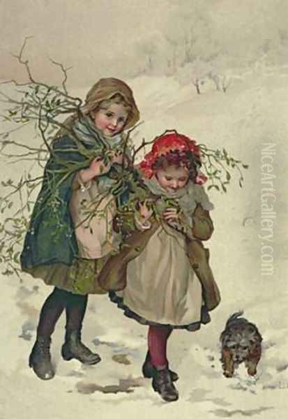 Illustration from Christmas Tree Fairy Oil Painting by Lizzie (nee Lawson) Mack