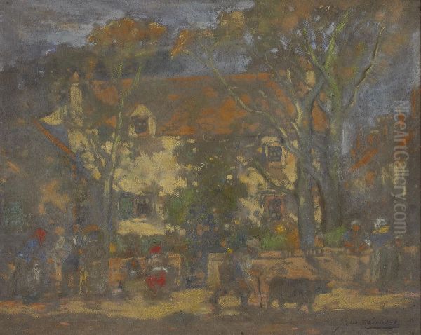 Market Day Oil Painting by James Watterston Herald