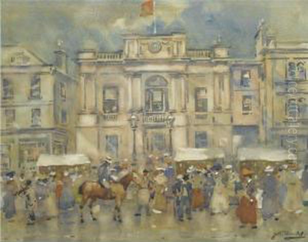 The Town Square Oil Painting by James Watterston Herald